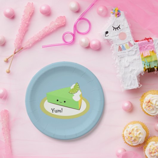 Assiettes En Carton Tarte à citron vert à clé mignonne (Fête)