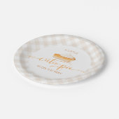 Assiettes En Carton Tarte à citrouille Cutie Chute baby shower plaid (Angle)