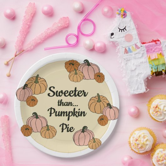 Assiettes En Carton Tarte plus douce que Citrouille (Fête)