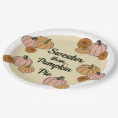 Assiettes En Carton Tarte plus douce que Citrouille (Angle)