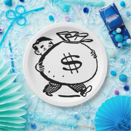 ASSIETTES EN CARTON T'AS DE L'ARGENT ? (Fête)