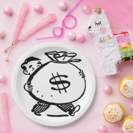 ASSIETTES EN CARTON T'AS DE L'ARGENT ? (Fête)