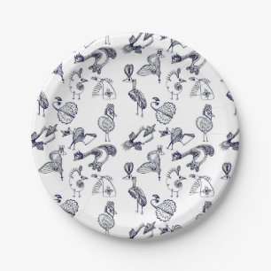 Assiettes En Carton Tasse à café oiseaux fées