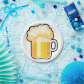 Assiettes En Carton Tasse de bière écumeuse (Fête)