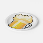 Assiettes En Carton Tasse de bière écumeuse (Angle)