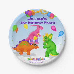 Assiettes En Carton Tasse de papier de Dino-Buddies™ - soirée dansa