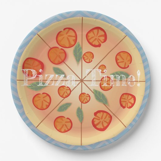 Assiettes En Carton Tasty Margarita Pizza (Devant)