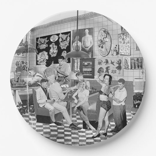 Assiettes En Carton Tattoo You! (Devant)