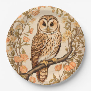 Assiettes En Carton Tawny Owl Peach Blossoms William Morris Inspiré