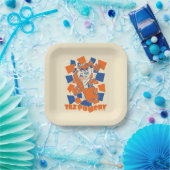 Assiettes En Carton TAZ™ Hungry Smashing Through Checker (Fête)