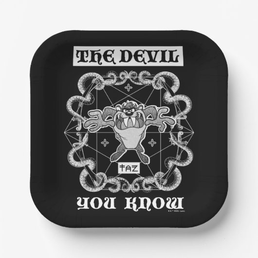 Assiettes En Carton TAZ™ Le Diable que vous connaissez (Recto)