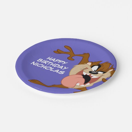 Assiettes En Carton TAZ | Sticking his Tongue Out (Angle)