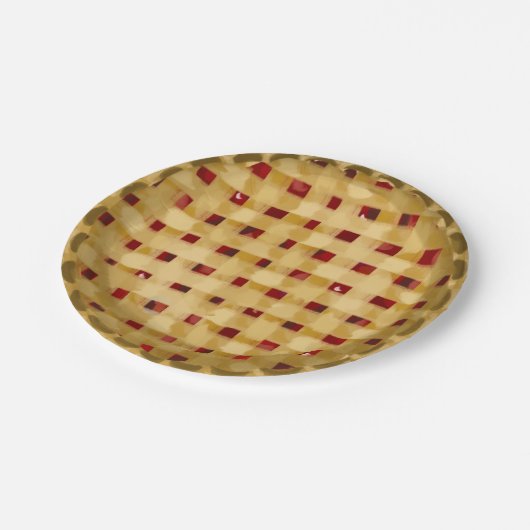 Assiettes En Carton Tcherry Pie Bakery Pique-nique (Angle)