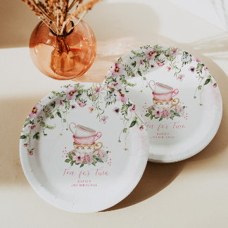 Assiettes En Carton Tea Party 2e Plaques d'anniversaire