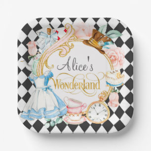 Assiettes En Carton Tea party alice dans le pays des merveilles