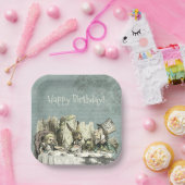 Assiettes En Carton Tea Party de vintage Wonderland (Fête)