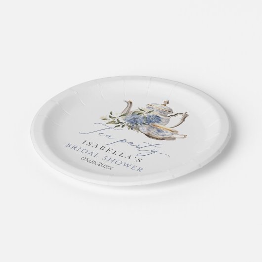 Assiettes En Carton Tea Party Fête des mariées florale (Angle)