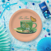 Assiettes En Carton Tea Time Cup & Saucer Plaques en papier (Fête)