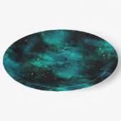 Assiettes En Carton Teal galaxy Series Design 1 (Angle)