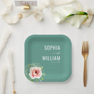 Assiettes En Carton Téale Floral Sérénité