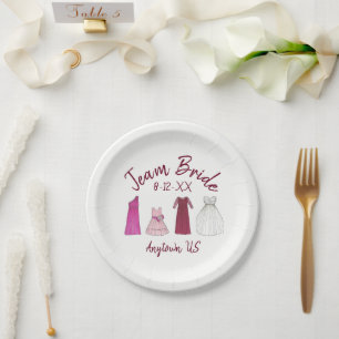 Assiettes En Carton Team Bride Fête des mariées Bachelorette