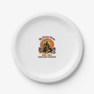 Assiettes En Carton Technicien de scène de crime Balai cassé Sorcière