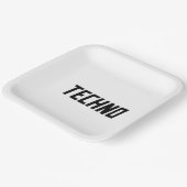 Assiettes En Carton TECHNO Music (Angulaire)