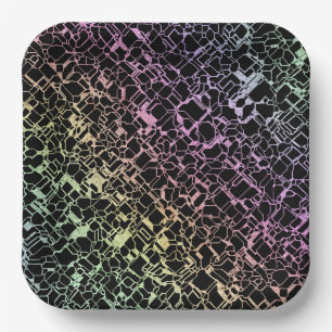 Assiettes En Carton techno rainbo :