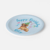 Assiettes En Carton Teckel de fête d'anniversaire (Angle)