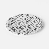 Assiettes En Carton Teckels en noir et blanc (Angle)