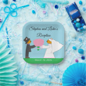 Assiettes En Carton Tedding Bears Se Marier Carré Réception (Fête)