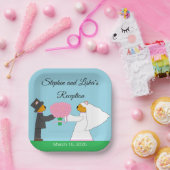 Assiettes En Carton Tedding Bears Se Marier Carré Réception (Fête)