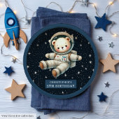 Assiettes En Carton Teddy Astronaut Garçon Anniversaire Plaque papier