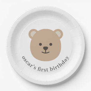 Assiettes En Carton Teddy Bear