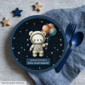 Assiettes En Carton Teddy Bear Astronaut Douche Plaques en papier Baby