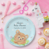 Assiettes En Carton Teddy Bear Baby Boy Thème (Fête)