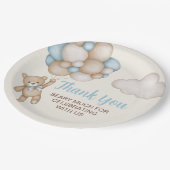 Assiettes En Carton Teddy Bear Baby shower Boy (Angle)