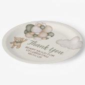 Assiettes En Carton Teddy Bear Baby shower Boy (Angle)