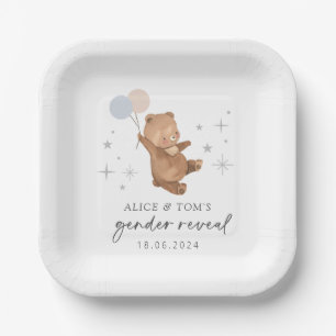 Assiettes En Carton Teddy Bear Balloons Sexe Reveillez