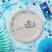 Assiettes En Carton Teddy Bear Garçon Bearly Wait Baby shower Plaque e (Fête)