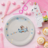 Assiettes En Carton Teddy Bear Garçon Bearly Wait Baby shower Plaque e (Fête)