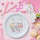 Assiettes En Carton Teddy Bear lit un livre Baby in Bloom (Fête)