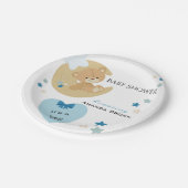 Assiettes En Carton Teddy Bear Love Baby Boy Douche | (Angle)