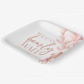 Assiettes En Carton Teddy Bear Pink Nous Pouvons Bearly Wait Baby show (Angulaire)