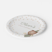 Assiettes En Carton Teddy Bear Première fête d'anniversaire (Angle)