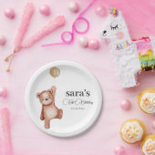 Assiettes En Carton Teddy Bear Première fête d'anniversaire (Fête)
