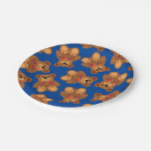 Assiettes En Carton Teddy Bear Rainbow Cute 1ère fête anniversaire (Angle)