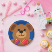 Assiettes En Carton Teddy Bear Rainbow Cute 1ère fête anniversaire (Fête)