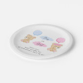 Assiettes En Carton Teddy Bear Thème Genre Reveval Party Plaque papier (Angle)