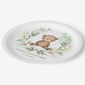 Assiettes En Carton Teddy Bear Vert Vert Wreath Sage Balloon (Angle)